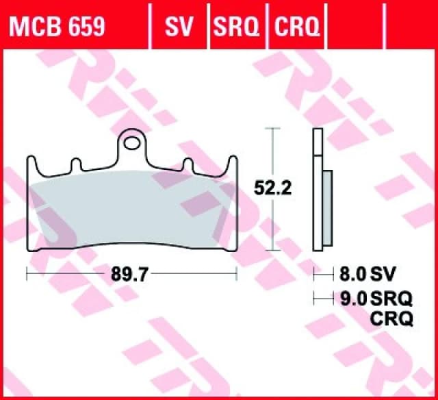 TRW MCB659CRQ Brake pad set Brake Pad Set,disc brake (402)