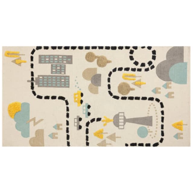 Beliani Kids Rug Sazak Multicolour 80 X 150 Cm Cotton