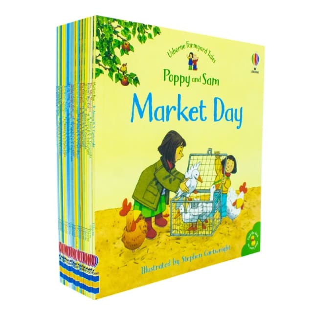 Usborne Farmyard Tales Poppy, Sam Series 20 Books Collection Box Set By Heather Amery Heather Amery Books