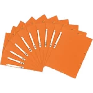 Exacompta Elasticated 3 Flap Folder A4, 400gsm, Orange, 5 Packs of 10
