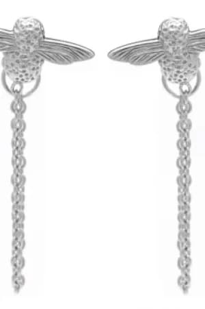 Ladies Olivia Burton Sterling Silver Moulded Bee Chain Earrings OBJ16AME06