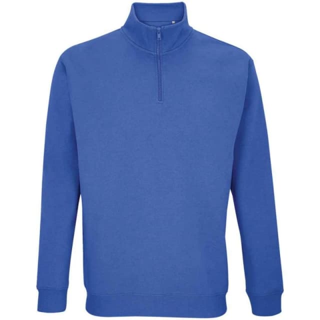 SOL'S Mens Conrad Quarter Zip Sweatshirt in Blue Size: XS Blue Male XS