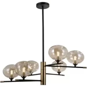 Italux Mesta Classic 6 Light Pendant Ceiling Light, G9