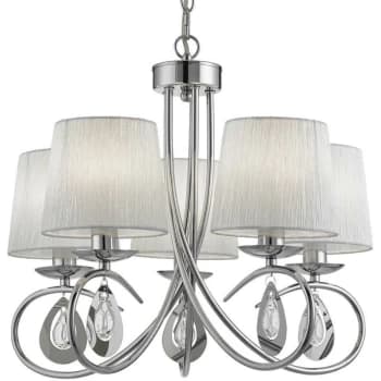 Searchlight Lighting - Searchlight Angelique - 5 Light Multi Arm Ceiling Pendant Chrome with Shades, E14