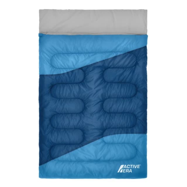 Active Era 3 Season Double Sleeping Bag - 250GSM with Pillows & Convertible Design in Blue Size: King Blue Unisex King