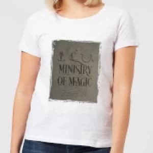 Harry Potter Ministry Of Magic Womens T-Shirt - White - 3XL