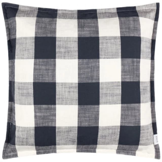 Yard Chesil Check 100% Cotton Filled Outdoor Cushion Navy 50 X 50Cm, Blue 5.03E+12