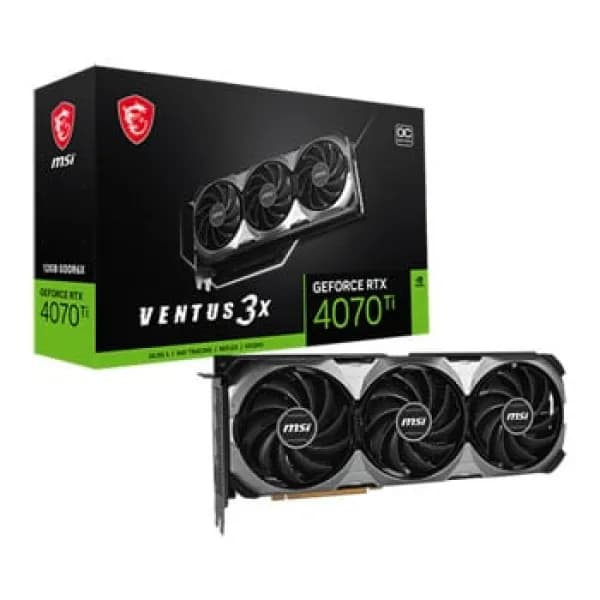 MSI NVIDIA GeForce RTX 4070 Ti Ventus 3X E1 OC 12GB GDDR6X Graphics Card