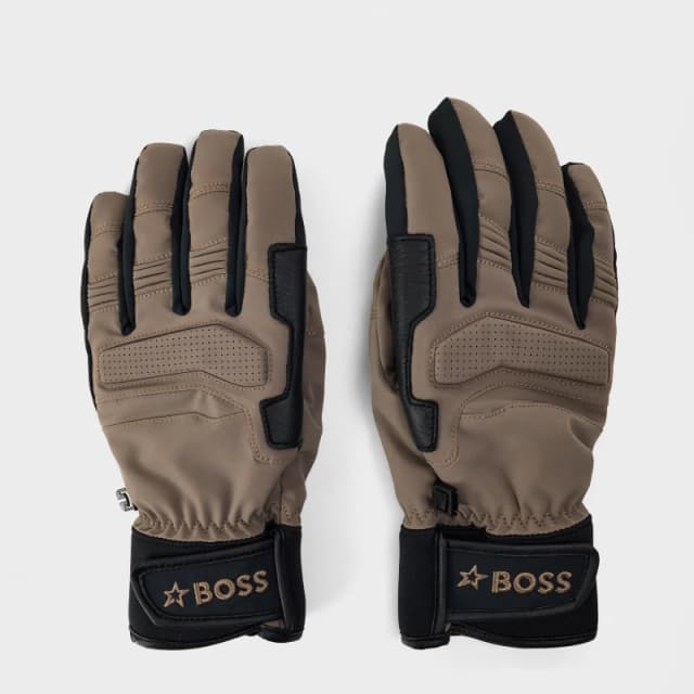 Boss Mens Technical Cold Weather Ski Gloves Beige male S