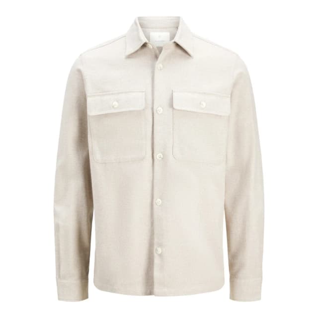 Jack and Jones Mens JJ Structured Overshirt Summer Sand male M