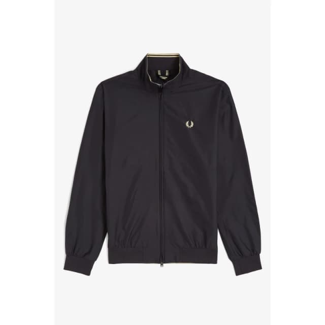 Fred Perry Mens Brentham Cotton Long Sleeve Harrington Jacket Black 350 male S