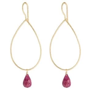 Juvi Designs Gold vermeil boho sway me earrings Red