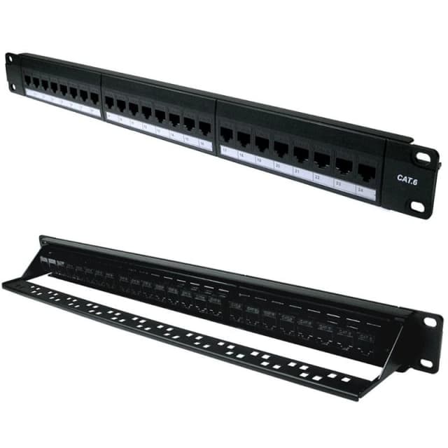 FDL 24 PORT CAT.6 PATCH PANEL 1U - THROUGH COUPLER