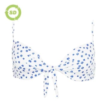 SoulCal Tie Bikini Top - White Dtsy Flwr