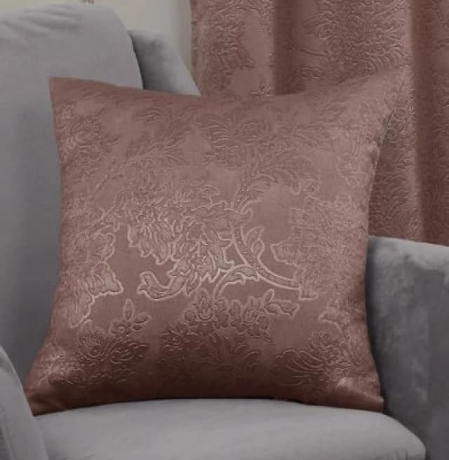 Royal Damask Cushion Cover In Pink