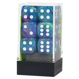 Chessex 16mm D6 Dice Block Festive Waterlily With white