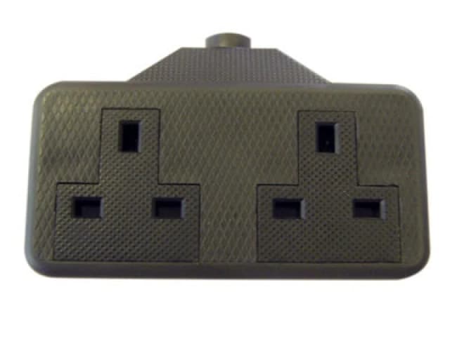 Dencon 9433Bnb Trailing Socket 13A 2-Gang Black Dcn9433Bnb