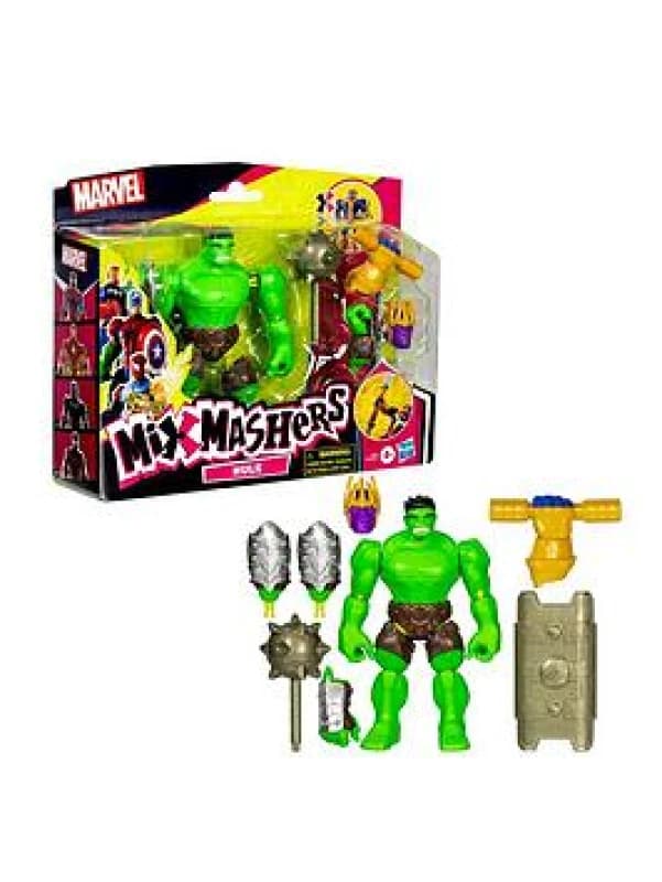 AVENGERS MixMashers Marvel Hulk Custom Deluxe Mix-And-Match Action Figure & Accessories Green