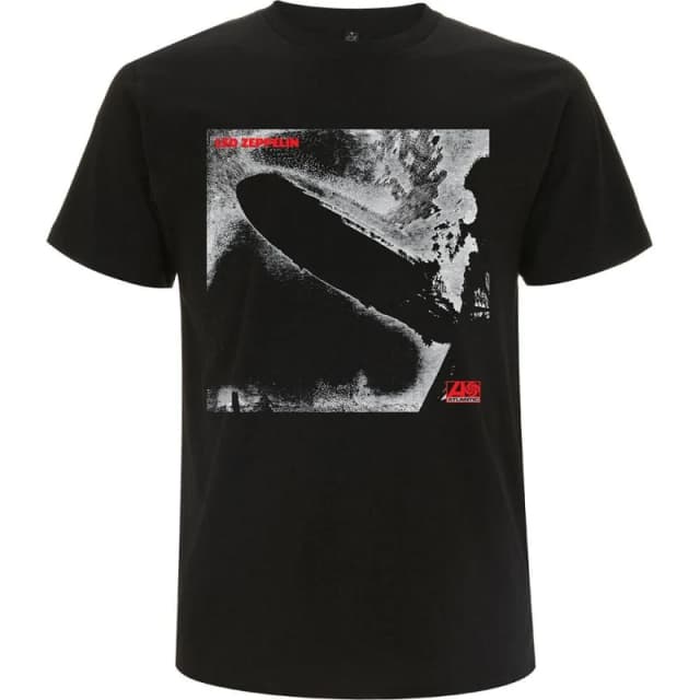Led Zeppelin LED Zeppelin Men 1 Remastered Cover T-Shirt in Black Size: Medium Black M Male 5063238455337