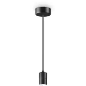 Ideal Lux - Design suspension Set 1 bulb Metal, aluminum Black