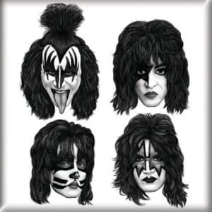 KISS - Graphite Faces Fridge Magnet