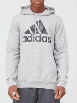 adidas Camo Hoodie - Medium Grey Heather Size M Men