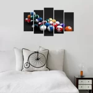 5PMX-076 Multicolor Decorative MDF Painting (5 Pieces)