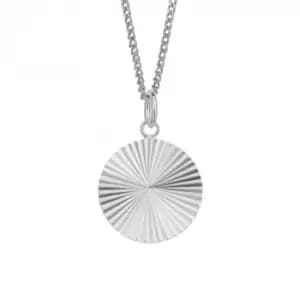 Diamond Cut Silver Round Pendant P5246