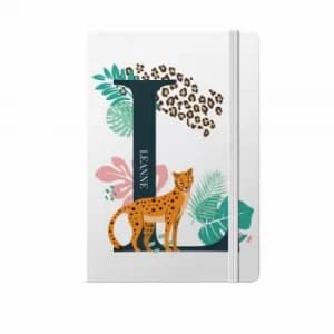 Personalised Leopard Initial Notebook