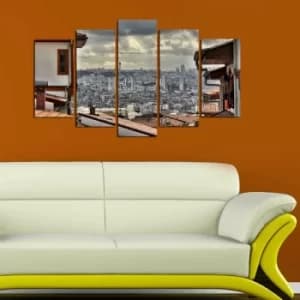 5M-3 Multicolor Decorative MDF Painting (5 Pieces)