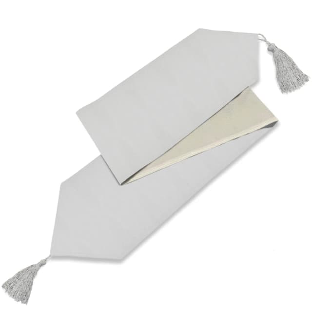 Alan Symonds Durable Easy-Care Fade-Resistant Linen-Look Table Silver unisex 33x180cm