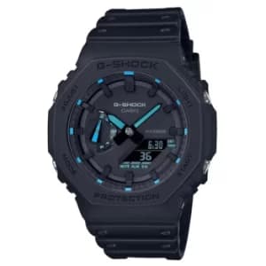 Casio G-Shock Octagon Series 'CasiOak' Quartz Grey Dial Grey Silicone Strap Mens Watch GA-2100-1A2ER