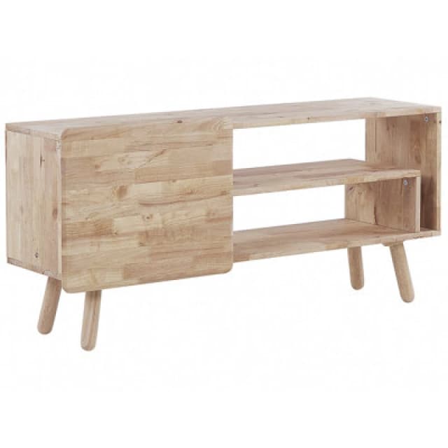 Beliani TV Stand Westfield Wood Light Brown