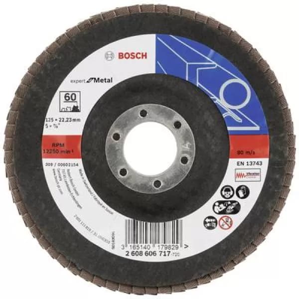 Bosch Accessories 2608606717 X551 Flap disc Diameter 125mm Bore diameter 22.33mm Steel