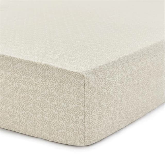 Sanderson Ivory Cotton Sateen 'Andhara' Fitted Sheet - double