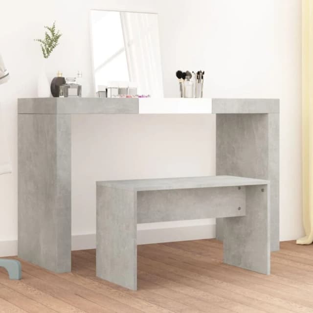 vidaXL Dressing Stool Concrete Grey 70x35x45cm Engineered Wood, Grey 802817