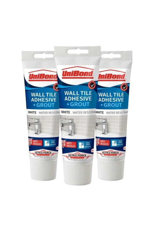 Unibond Anti Mould 2 In 1 Wall Tile Adhesive&grout For Easy Tiling 300G, 3 Pack