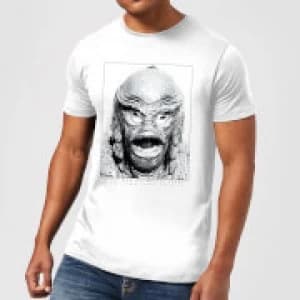 Universal Monsters Creature From The Black Lagoon Portrait Mens T-Shirt - White - 3XL