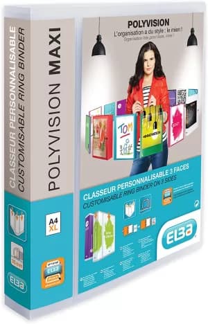 Elba Polyvision Maxi Presentation Binder Polypropylene 4 D Ring 30mm A4 Ref M45303417 Pack 10