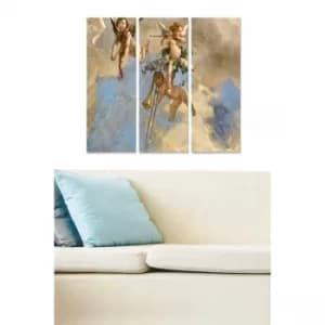 MDF35351 Multicolor Decorative MDF Painting (3 Pieces)