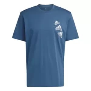 adidas Essentials BrandLove T-Shirt Mens - Wonder Steel / Bliss Lilac