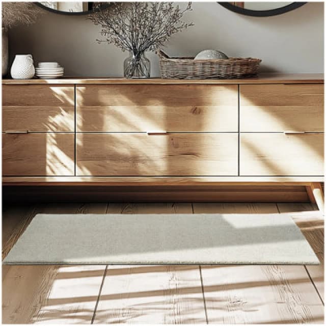 Tectake Rug Zonelle - Short Pile And Ultra-Soft, Rectangular Or Round 60 X 110 Cm - Sand