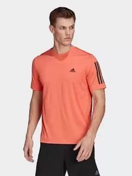 Adidas Train 365 3 Stripe T-Shirt - Orange