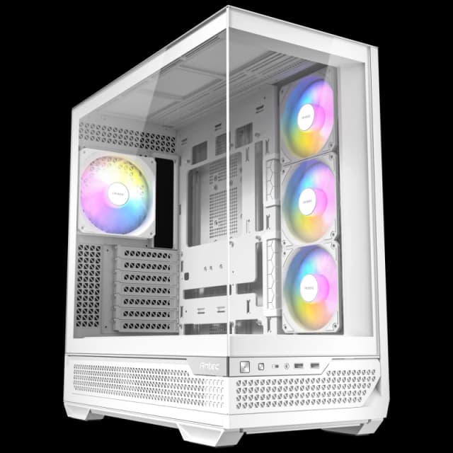 Antec Antec C7 ARGB Mid Tower Tempered Glass PC Gaming Case - White 3x 120mm & 1x 140mm ARGB Fans USB 3.2 Gen2 EATX/ATX/mATX/mITX Support 0-76