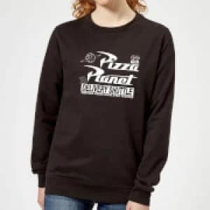 Toy Story Pizza Planet Logo Womens Sweatshirt - Black - 3XL - Black