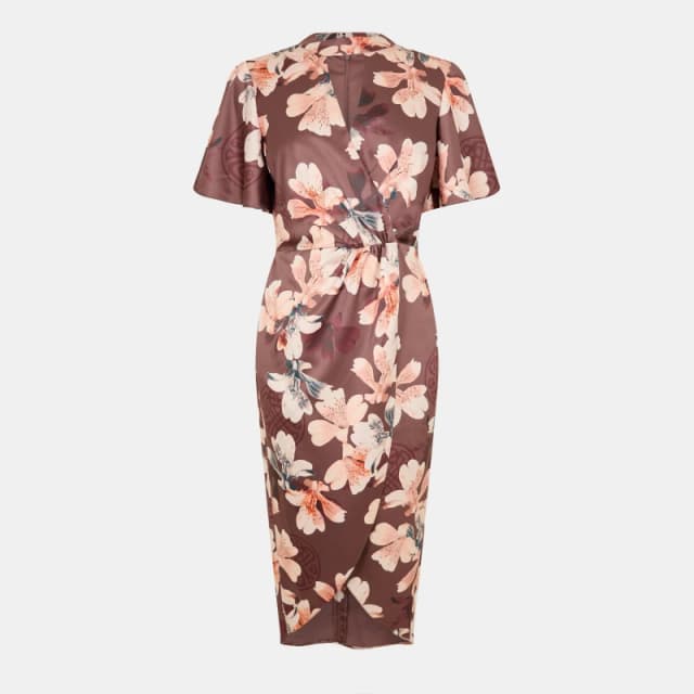 Biba Embellished Velvet Dress Bloom Print female 8 (XS)