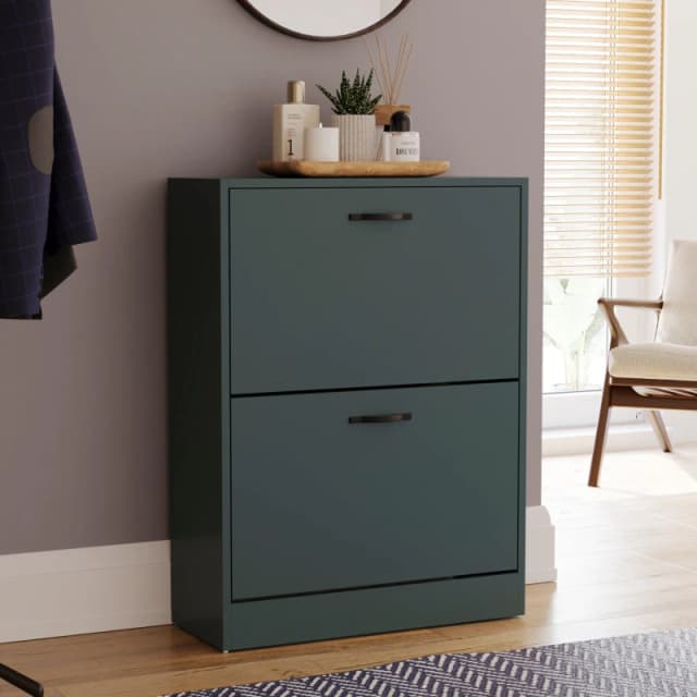 Lassic Vida Designs 2 Drawer Shoe Cabinet Jasper Green unisex 2 Drawer