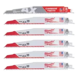 Imex Milwaukee 48009028 SAWZALL Reciprocating Saw Blades 230mm (6 Piece)