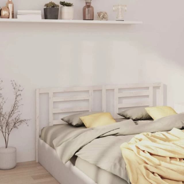 VIDAXL Bed Headboard White 166x4x100cm Solid Pine Wood vidaXL 8720287007128