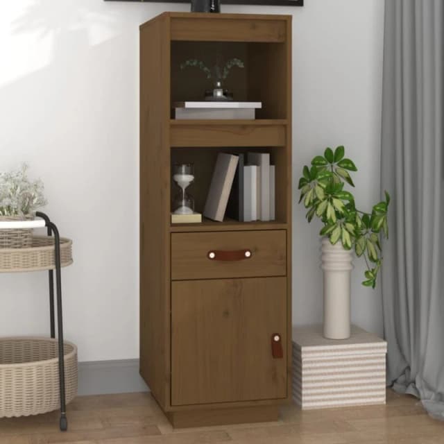Vidaxl Highboard Honey Brown 34X40X108,5cm Solid Wood Pine, Brown 820155
